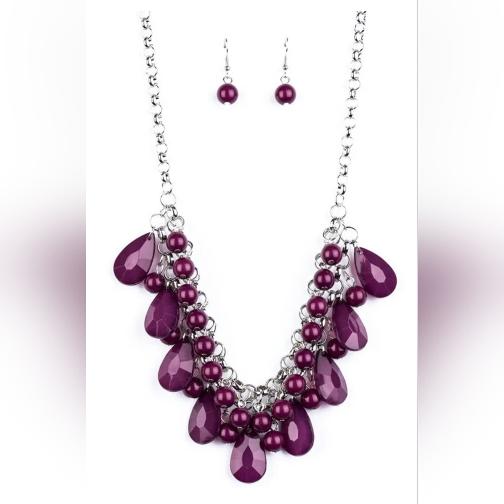 5 For $20! Paparazzi Necklace ~ Endless Effervescence - Purple